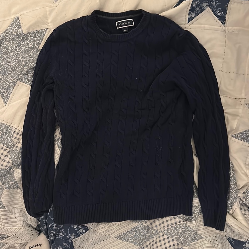 Navy Blue Cable knit